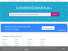 Tablet Screenshot of ilmainensanakirja.fi
